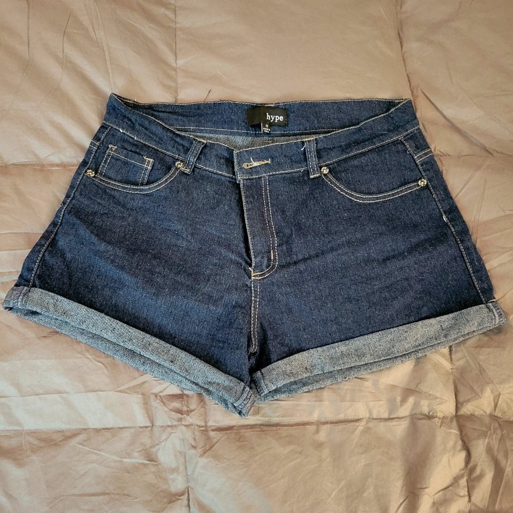 Hype Size 11 girls (Size 6 womens)  Jean Shorts Cuffed